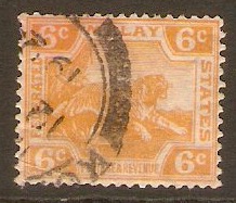 Federated Malay States 1922 6c Orange. SG63.